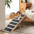 Dog Ramp for Bed, Foldable 4 Height Adjustable from 16" to 24" Pet Ramp for Couch, Small to Large Dog Bed Couch Car Stairs Ramp for Dog Get on Bed Truck SUV Up to 132LBS