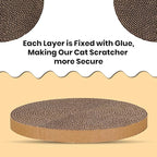 Scratch and Spin Cat Scratcher Replacement Pads for Active Play, Natural Recycled Corrugated Cardboard, Supports Pet Behaviors, Relieves Stress - 3 Count