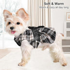 Dog Sweaters Dog Clothes for Small Dogs Boy Girl Fall Puppy Dress Warm Fleece Chihuahua Yorkie Teacup Doggie Sweaters Dresses Doggy Sweater for Small Dogs Girl Cat Outfit, Black, M