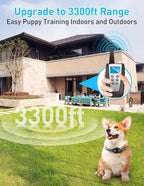Small Dog Shock Collar, Tailored for Small Dogs 5-15lbs & Medium, Lightest Training Collar with Beep Vibration, Light for Night Walks, 3300Ft Rechargeable E Collar with Remote IPX7 Waterproof