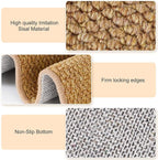 Uross Thickened Cat Wall Climbing Carpet 6.6 FT x 16" - Extra Long Cat Scratch Wall Pad, Cat Scratching Carpet Rug Wall Mounted Scratcher Couch Sofa Protector- Brown