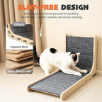 PETKARAY Felt Cat Scratcher, Vertical Cat Scratching Carpet, Scratch Resistant Couch Felt Scratcher, Slot-Free Scratch Pad with Toy Ball, Dark Grey