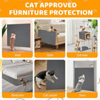Cat Scratching Mat Self-Adhesive, 157.5'' x 15.8'' Trimmable Cat Scratch Pads Furniture Protector, DIY Climbing Cats Scratching Carpet for Couch, Door Frame or Wall Corner Protector (Dark Gray)