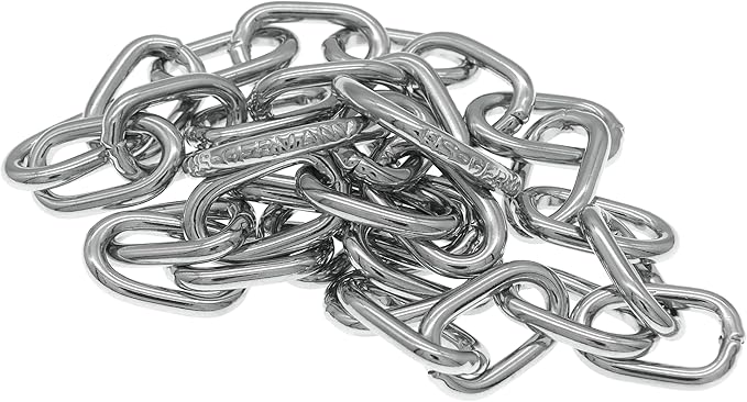 Herm Sprenger Chrome Plated Steel Fur Saver Dog Collar with Medium Link Professional Training Collar for Small Medium Large Dogs Correction Slip Chain Made in Germany (21 inches (54 cm))