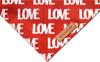 Realeaf Valentine's Day Dog Bandanas 2 Pack, Triangle Reversible Love Pet Scarf for Boy and Girl, Premium Durable Fabric, Holiday Mothers Day Bandana for Small and Medium Dogs (Small)