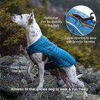 Kurgo Loft Dog Jacket - Reversible Cozy Coat for Outdoor Adventures - Water Resistant - Athletic Fit - Machine Washable Fabric - Reflective Dog Gear - X-Large - Deep Violet