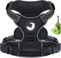 Joytale No Pull Dog Harness for Large Dogs, Reflective Pet Vest with Front Clip, Adjustable Soft Padded Harnesses with Easy Control Handle for Training and Walking, Black, L