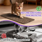 Wall Cat Scratcher for Indoor Cats,19.6x7.8”Corner Cat Scratcher,Cat Scratch Pad Furniture Protector for Door & Wall,Couch, Durable Cat Scratching Board Easy Mount(Deep Brown, 19.6”x7.8”)