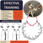 Dog Training Collar with Quick-Release Buckle, Adjustable Stainless Steel Collar for Small Medium Large Dogs (Pink, XL Neck Girth 16.9"-22.2")