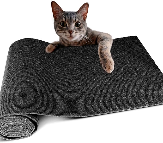 Cat Scratching Pad, Cat Scratch Couch Furniture Protector for Couch, Wall & Tree, DIY Anti-Scratch Cover for Claws Scratching Indoor,Dark Gray