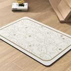 Pet Feeding Mat-Absorbent Dog Mat for Food and Water Bowl-No Stains Quick Dry Water Dispenser Mat-Dog Accessories Pet Supplies-Bowl for Messy Drinkers（FRAMEDOGS,17"x28"