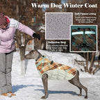 Lelepet Warm Dog Winter Coat Dog Coats for Extra Large Dogs Waterproof Dogs Jacket with Harness Built in Reflective Cold Weather Coats Windproof Zip-Up Winter Fleece Vest Snowsuit Great Dane 3XL