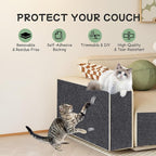 Furniture Pet Protectors Sofa Protector for Cats Couch Corner Protectors for Cat Scratch Furniture Protector Corner Grey 15.8"×78.7"