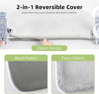 2PCS Replacement Cover for Cat Window Perch, L Size Cordless Cat Window Hammock Bed Accessories, Reversible Breathable/Warm Seat Cover for Inside (Grey, 23.6''L×11.8''W)