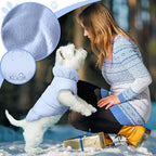 Winter Warm Dog Jacket for Small Medium Dogs Cats Cold Weather Coats with Harness Paded Dogs Fleece Vest Waterproof Windproof Dog Snow Jacket Pet Puppy Clothes (Light Blue,XL)