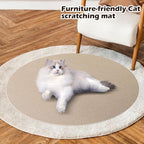 Cat Scratch Mat - 78.74"x15.74" Self-Adhesive Anti Scratching Pad for Couch, Trimmable DIY Cat Sofa Furniture Wall Cat Tower Protector, Replacement Pads for Pet Couch Protector from Claws Beige
