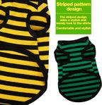 Paiaite Dog Striped Shirt Happy Color Cotton Sleeveless Puppy Pet Shirts Breathable Apparel Tank Top Colorful Puppy Sweatshirt Clothes for Small Medium Dogs Red 3XL