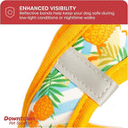 Downtown Pet Supply Step-in Dog Harness – No Pull, Adjustable Padded Mesh with Reflective Trim, Secure Buckle Strap – Comfortable & Breathable Small Dog Harness, X-Large, Pineapple