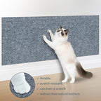 ICOOP Cat Scratch Furniture Protector 15.8"×47.2" Furniture Protectors from Cats Scratching Light Grey Couch Cat Scratch Protector Self-Adhesive DIY Trimmable Wall Mounted Cats Scratcher for Corner