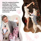 Weewooday Dog Tuxedo and Bandana Set Dogs Formal Tuxedo Pet Wedding Party Suit Wedding Bow Tie Shirt for Birthday Costumes(Cool Style,Large)