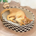 Cat Scratcher Cardboard,2 in 1 Oval Cat Scratch Pad Bowl for Indoor Kitty Grinding Claw,Round Kittens Scratching Board Corrugated Lounge Pet Beds&Furniture Protector for Sofas