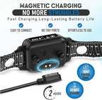 Bark Collar for Small Dogs 5-15 lbs with Magnetic Charging – No Shock, 3 Beep & Vibration Modes, 5 Sensitivity Levels – Humane Stop Anti-Barking Device – Dog Training Bark Collar (Black/Red Heart)