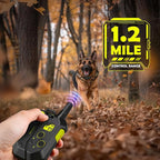 PATPET Dog Training Collar, 1.2 Mile Range 101 Training Levels Dog Shock Collar with Remote Control (15-150 lbs), Waterproof 100% Safe E Collar for Large Breed for Dogs Black with Bright Green