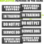 WINSEE Service Dog Vest Harness for Large Dog, Tactical Working MOLLE Vest with 10 Pet Patches, No Pull Heavy Duty Harness for Training Walking