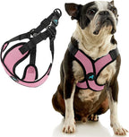 Gooby Comfort X Step in Lite Dog Harness - Choke Free, Escape Free with Light Breathable Mesh - Step in Dog Harness for Small and Medium Dogs - Quick Release Buckle, Metal D-Rings - Pink, Medium