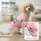 Parisian Pet 2 Pack Dog Shirts – 100% Cotton Shirts for Large Dogs Boys – Sleeveless Mommy’s Love Dog Clothes – Breathable and Lightweight Pet Apparel - Stretchy Summer T Shirts for Dogs