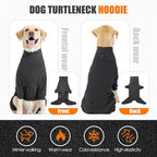 Dog Winter Coat Soft Fleece Pullover Pajamas, Fullbody Dog Cold Weather Jacket, Warm Pullover Doggie Winter Thermal 4-Legged Onesie Jumpsuit,High Collar Snowsuit Sweater for Dogs