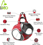 DOCO No Pull Dog Harness for Small Dogs | Adjustable Choke-Free Dog Vest with Breathable Air Mesh | Lightweight & Reflective for Training & Daily Walks – Red, Small (Chest 14.5–15.5 in, 6–10 lbs)