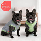 KYEESE 2Pack Dog Shirt, Lightweight Sun Protection Sleeveless Dog T Shirts for Small Dogs, Breathable Puppy Reflective Tank Top Summer Dogs Clothes for Outdoor Walking, Green+Grey, S