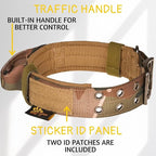 ADITYNA Heavy Duty Dog Collar for Extra-Large Dogs - Camo Big XL Collar with Handle for Training, and Walking - Wide, Thick, Tactical, Soft Neoprene Padded