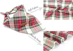 Elegant little tail Christmas Dog Bandana 1PCS Plaid Pet Bandana Washable Reversible Cotton Boy Bibs Scarf, Adjustable Square Dog Kerchief for Small to Large Dogs and Cats