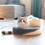 Navaris Round Cat Scratcher Pads (Pack of 2) - 13 3/8" Diameter x 1 3/8" High (34 cm x 3.5 cm) - Refills Cardboard Cat Scratcher Bed 52414