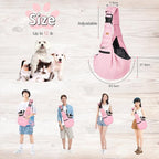 CUBY Dog and Cat Sling Carrier - Hands Free Adjustable Small Pet Sling - Soft Pouch and Tote Design - Suitable for Puppy, Small Dogs Cats Outdoor