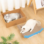 Cat Scratcher Bed Cardboard & 16.9 inches Large Cat Scratching Box with Corrugated Cat Scratch Pad for Indoor Cats，Furniture Protector