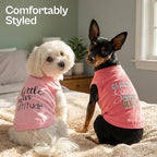 Parisian Pet 2 Pack Dog Shirts – 100% Cotton Shirts for Large Dogs – Pink Sleeveless Stylish Girl Dog Clothes – Breathable and Lightweight Pet Apparel - Stretchy Summer T Shirts for Dogs