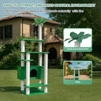 74 Inches Tall Outdoor Weatherproof Cat Tower, Multi-Level Cat Tree, Large Cat Condo with PVC Board and Cat Scratching Posts, for Outside and Indoor Cat Houses