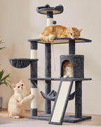 Yaheetech 63.5in Multi-Level Cat Tree Tower Condo with Scratching Posts, Platform & Hammock, Cat Activity Center Play Furniture for Kittens, Cats, and Pets