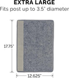 Furhaven Wrap Around Scratching Post Cover for Indoor Cats, Fits Posts Up to 3.5" Diameter, Durable & Less Mess - Tiger Tough Carpet Scratch Mat - Gray, Extra Large/XL (Pack of 3)