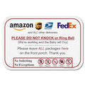 Leave Package Sign - Do Not Knock or Ring Bell (Baby Will Cry)