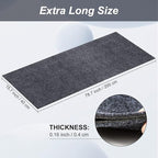 Cat Scratch Furniture Protector 78.7"X15.7", Scratching Mat for Counch, Sofa, Wall, Tower, Self-Adhesive DIY Anti Scratch Edge Sticky Pet Pads, Trimmable Carpet Replacement - Dark Grey