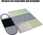 Dog Bed or Cat Bed,2 Ways to Use,Indoor Pet House with Fluffy Mat,Removable and Washable Cover,Non-Slip Bottom,for Medium Dogs and Cats(L Black Cranes)