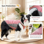 Dog Shirt, Cooling Vest Lightweight Breathable, Dog T-Shirts All-Season Sun Protection Quick Dry Soft Stretchy Reflective Tank Top - Small Medium Large Dogs (Brier Rose+Lilac Ether, Small)