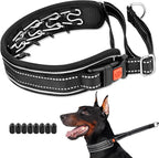 Mayerzon Martingale No Pull Dog Collar, Reflective Walking Collar for Large Medium Dogs Pitbull Belgian Malinois Doberman That Pull, Anti Pull Dog Collar with Buckle for Training Hunting