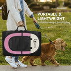 Pink Puppy Playpen for Middle Dog Cat, Dog Tent Crates Cage Indoor/Outdoor, Portable Pop Up Dog Kennel with Carrying Bag for Rabbits, (Pink, Medium)