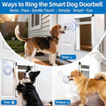 Dog Doorbell Wireless – Dog Bell to Go Outside, Touch-Activated Doggy Door Bell for Easy Training, Long Range, Indoor Outdoor