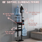 NUNU LAB 88'' H Tall Gothic Cat Tree, Cat Condo, Cat Tower